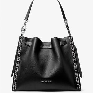 Michael Kors Black Leather Shoulder Bag